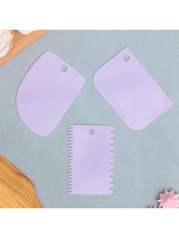 Набор кондитерских шпателей 11.5×8 см, 11.2×6.5 см, 10×7 см «Секретный ингредиент», 3 шт