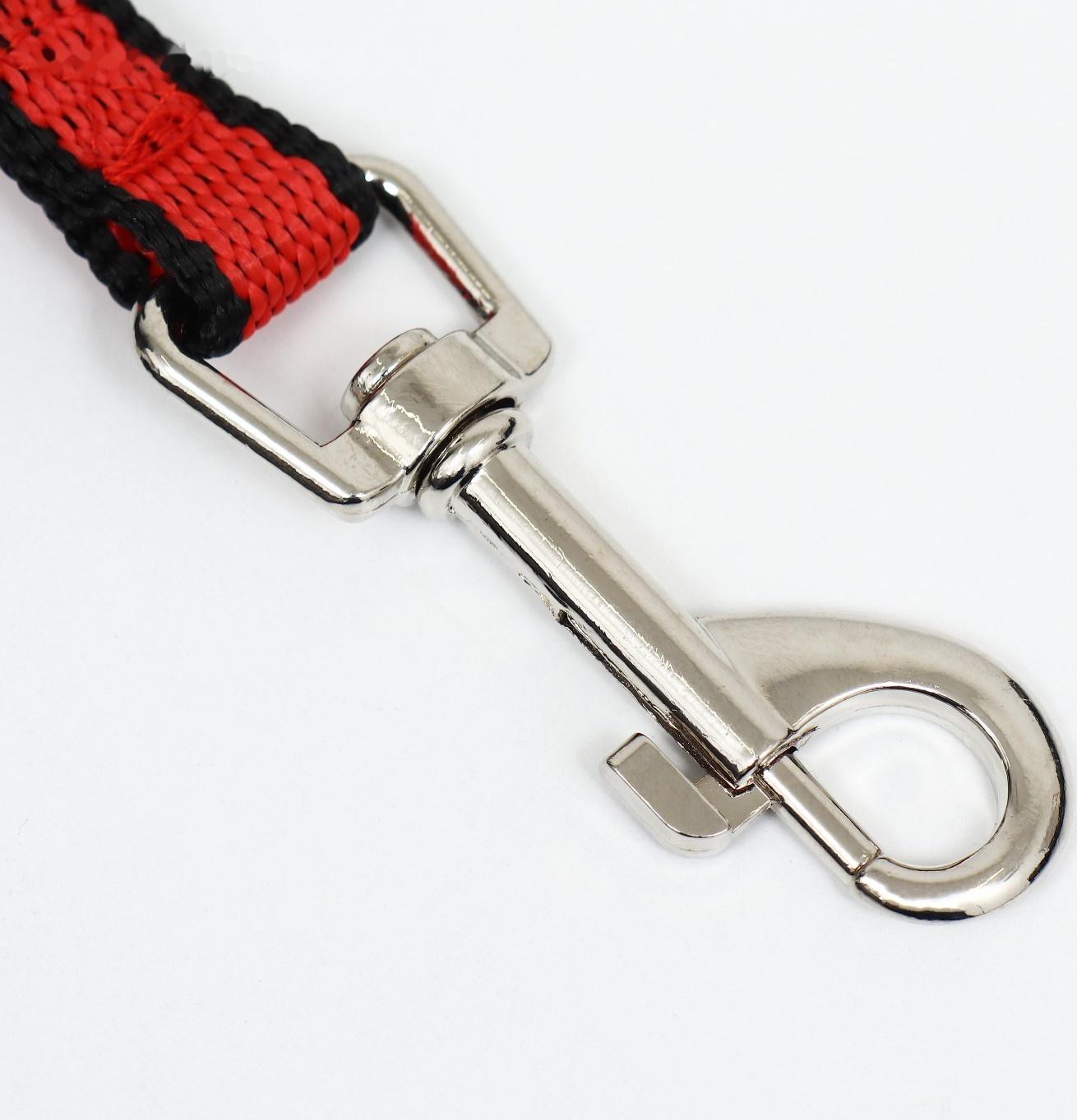 Поводок 3 м х 1,5 см, красно-чёрный