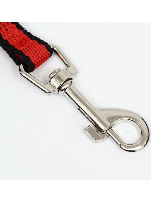 Поводок 3 м х 1,5 см, красно-чёрный