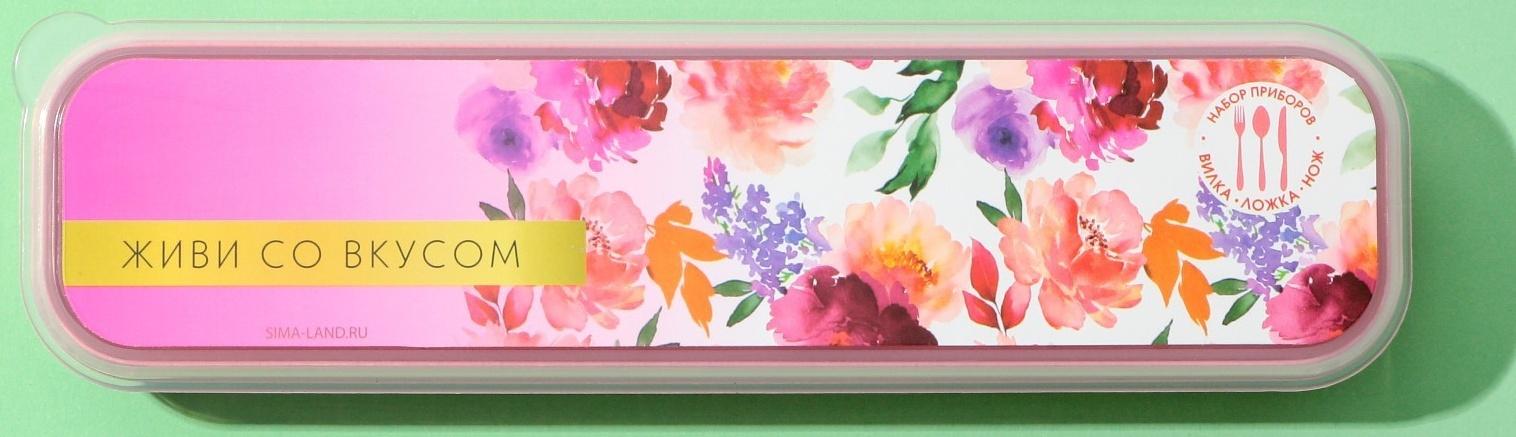 Набор столовых приборов «Живи со вкусом», вилка, ложка, нож