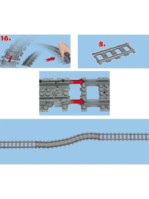 Конструктор ЖД «Рельсы», 24 элемента