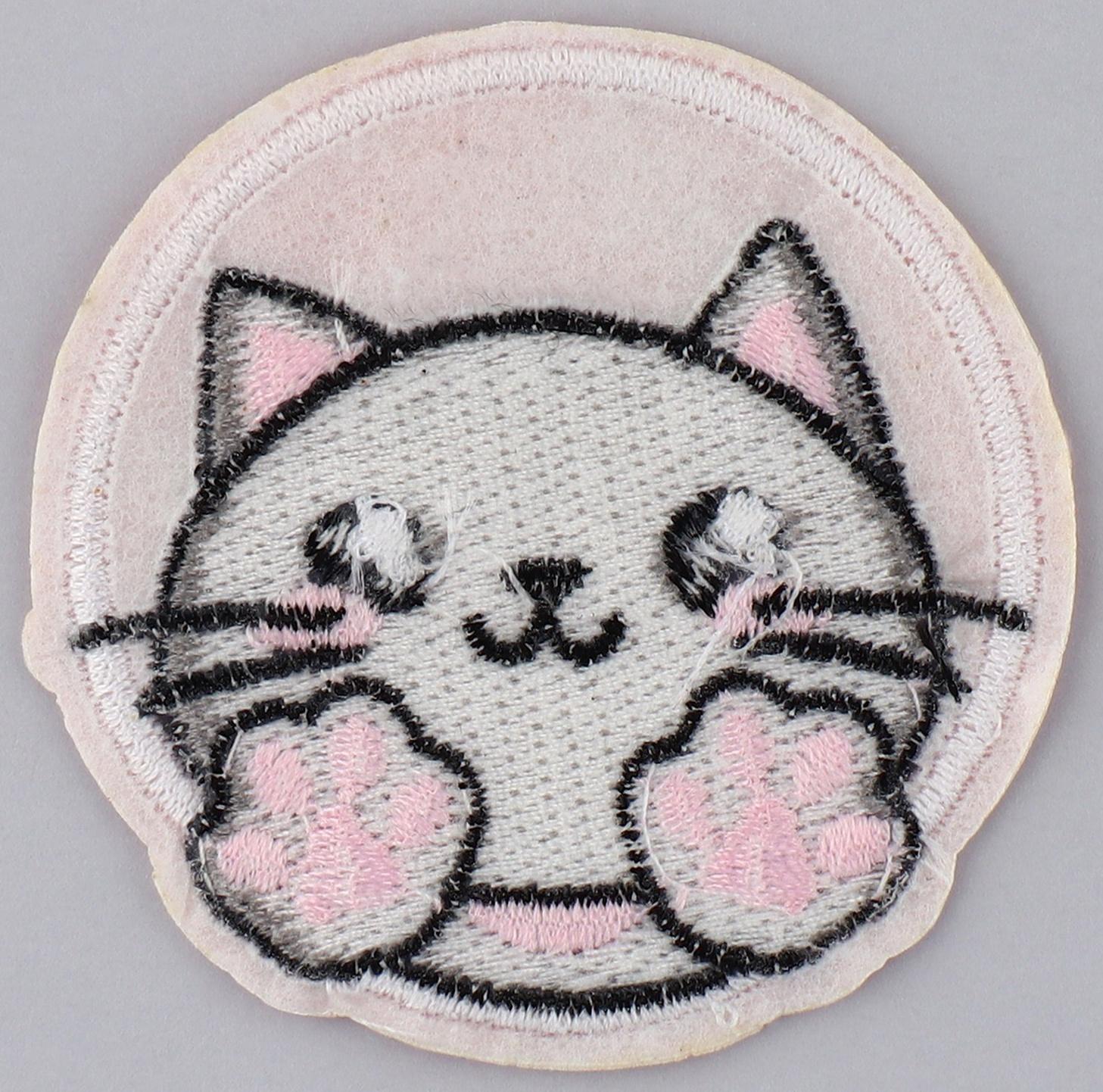 Термоаппликация «Котик», диам. 6,4 см