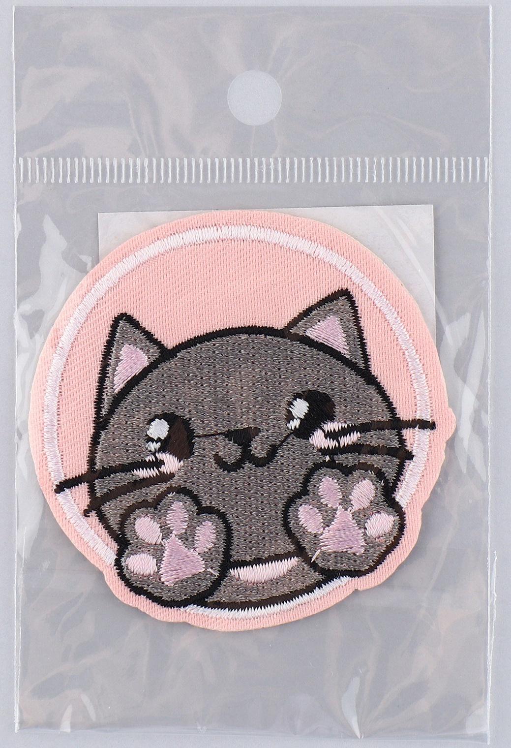 Термоаппликация «Котик», диам. 6,4 см