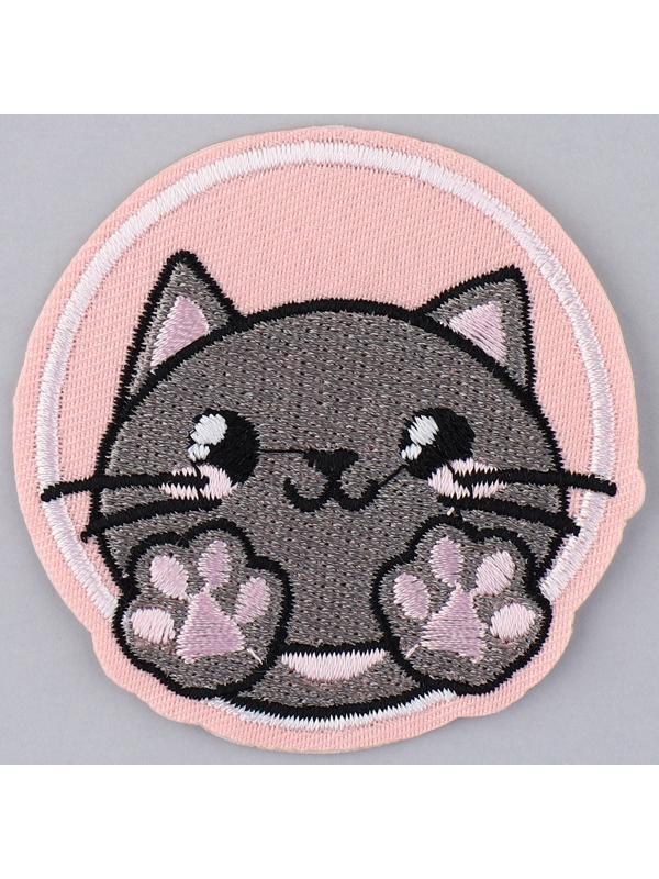 Термоаппликация «Котик», диам. 6,4 см