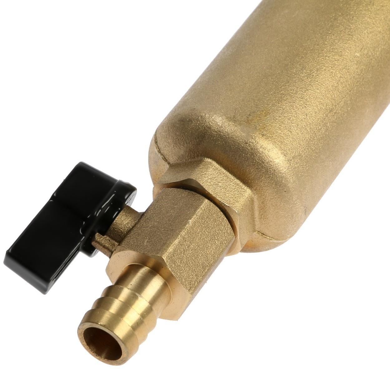 Фильтр механической очистки STT, 1/2″, с манометром, горячая вода, латунь