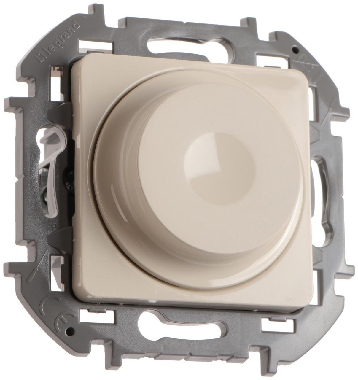 Светорегулятор поворотный Legrand INSPIRIA, без нейтрали, 300 Вт, Слоновая кость