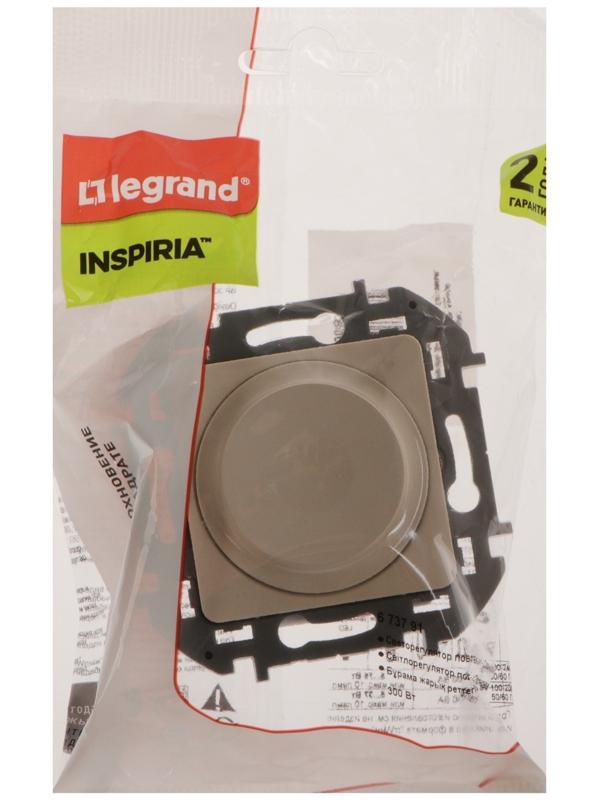 Светорегулятор поворотный Legrand INSPIRIA, без нейтрали, 300 Вт, Слоновая кость