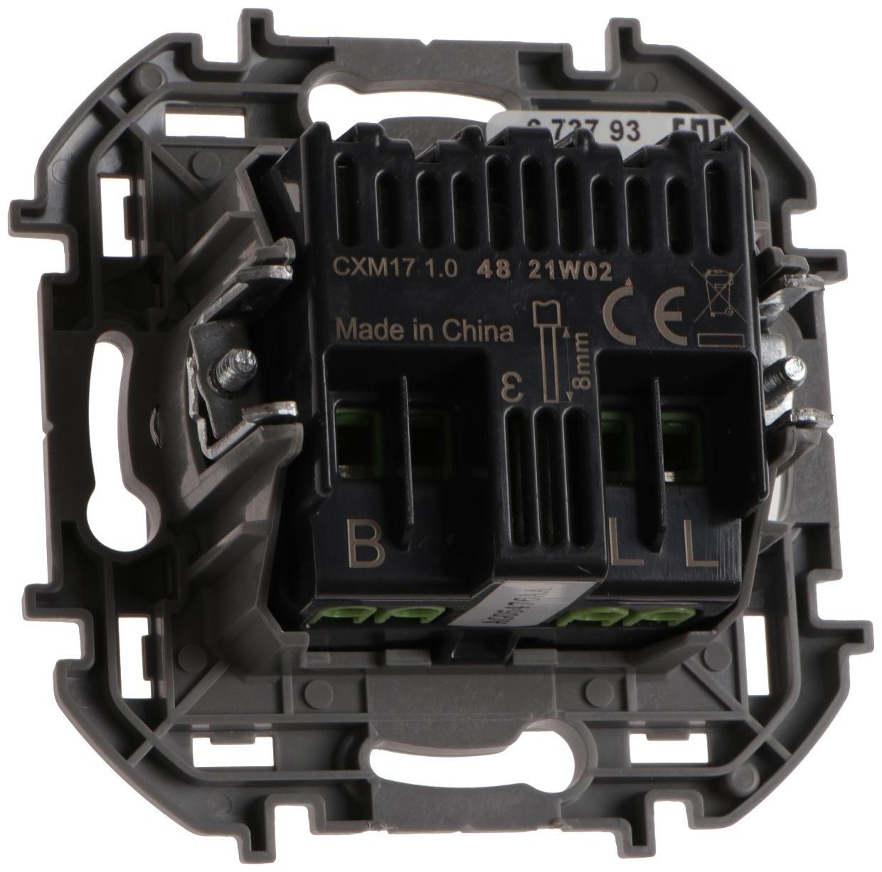 Светорегулятор поворотный Legrand INSPIRIA, без нейтрали, 300 Вт, Антрацит