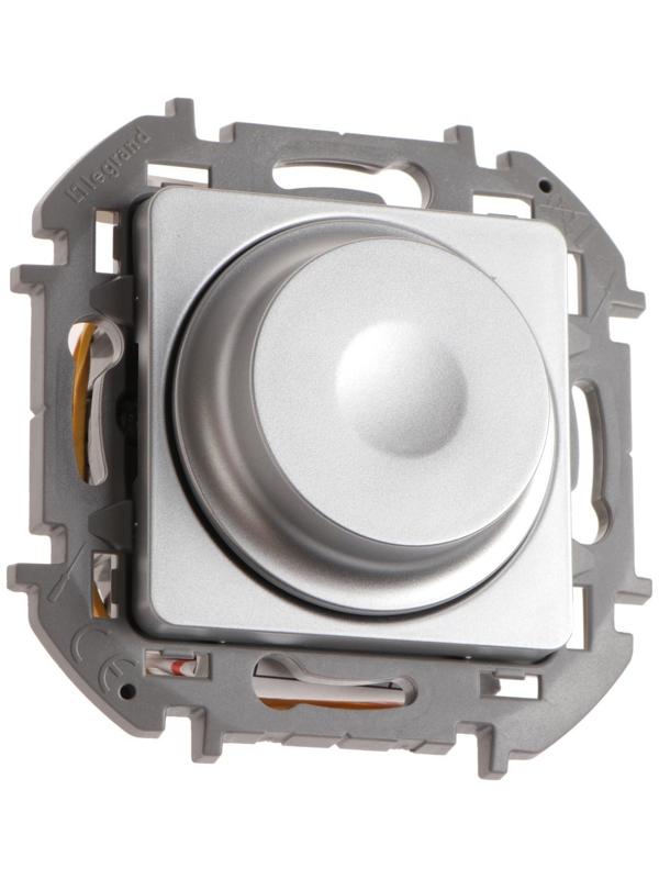 Светорегулятор поворотный Legrand INSPIRIA, без нейтрали, 300 Вт, Алюминий