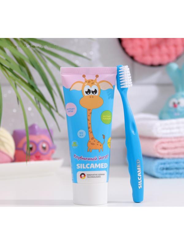 Набор Silcamed Baby Shark Детская зубная паста + Зубная щетка микс