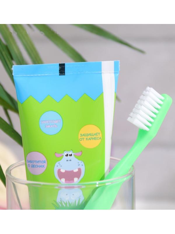 Набор Silcamed Baby Hippo Детская зубная паста Baby + Зубная щетка микс