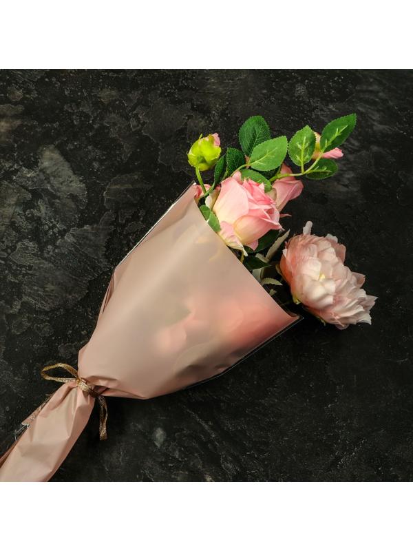 Пакет цветочный Конус, розовый, 28х9х44см±1см