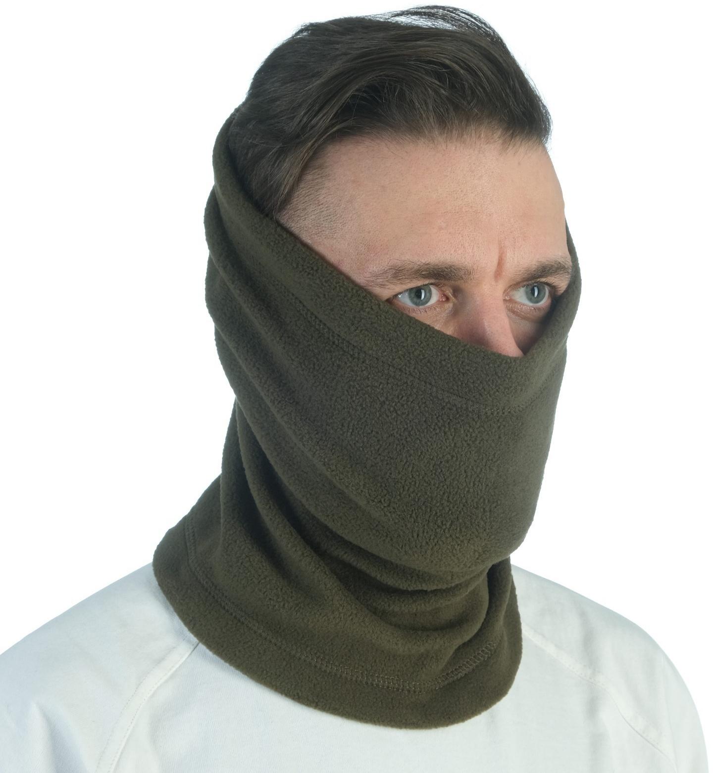Шарф тактический 3 в 1, флис, олива
