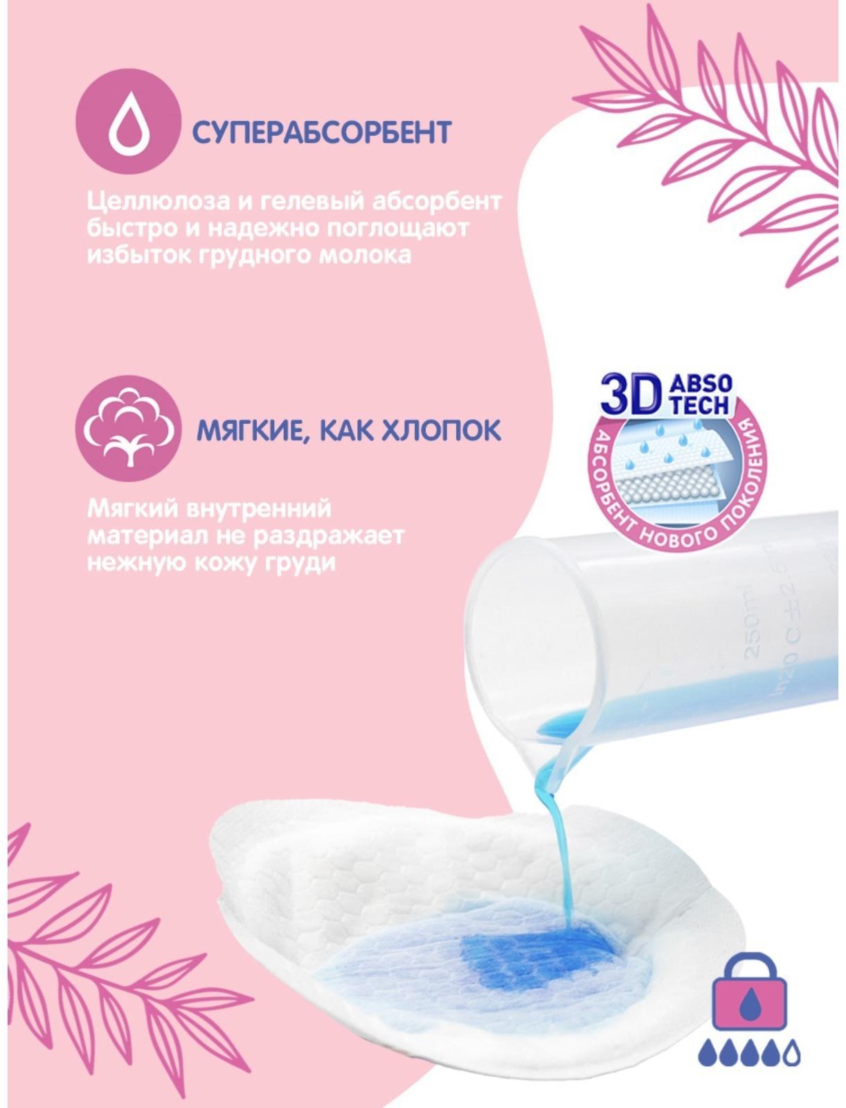 Одноразовые вкладыши для груди Joonies, 30 шт