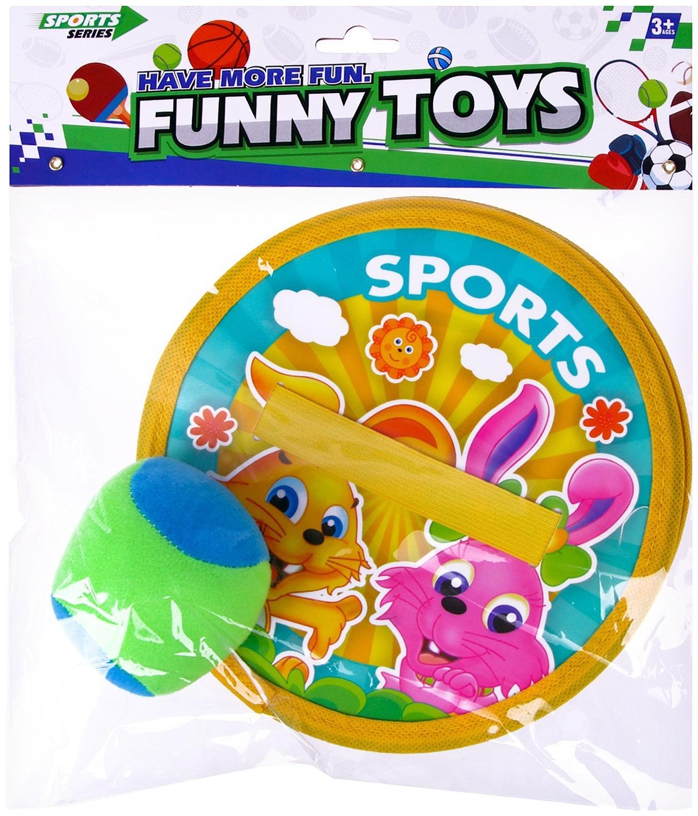 Игра с мячом «Липучка» (набор 2 тарелки, мяч)