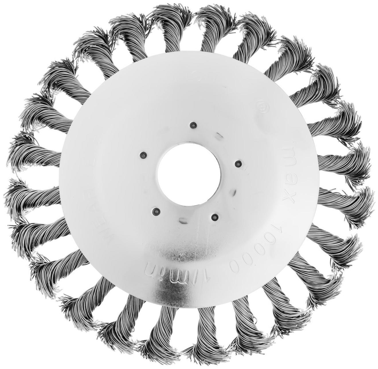 Щетка триммерная ТУНДРА, 150х25.4 мм, для зачистки швов тротуарной плитки