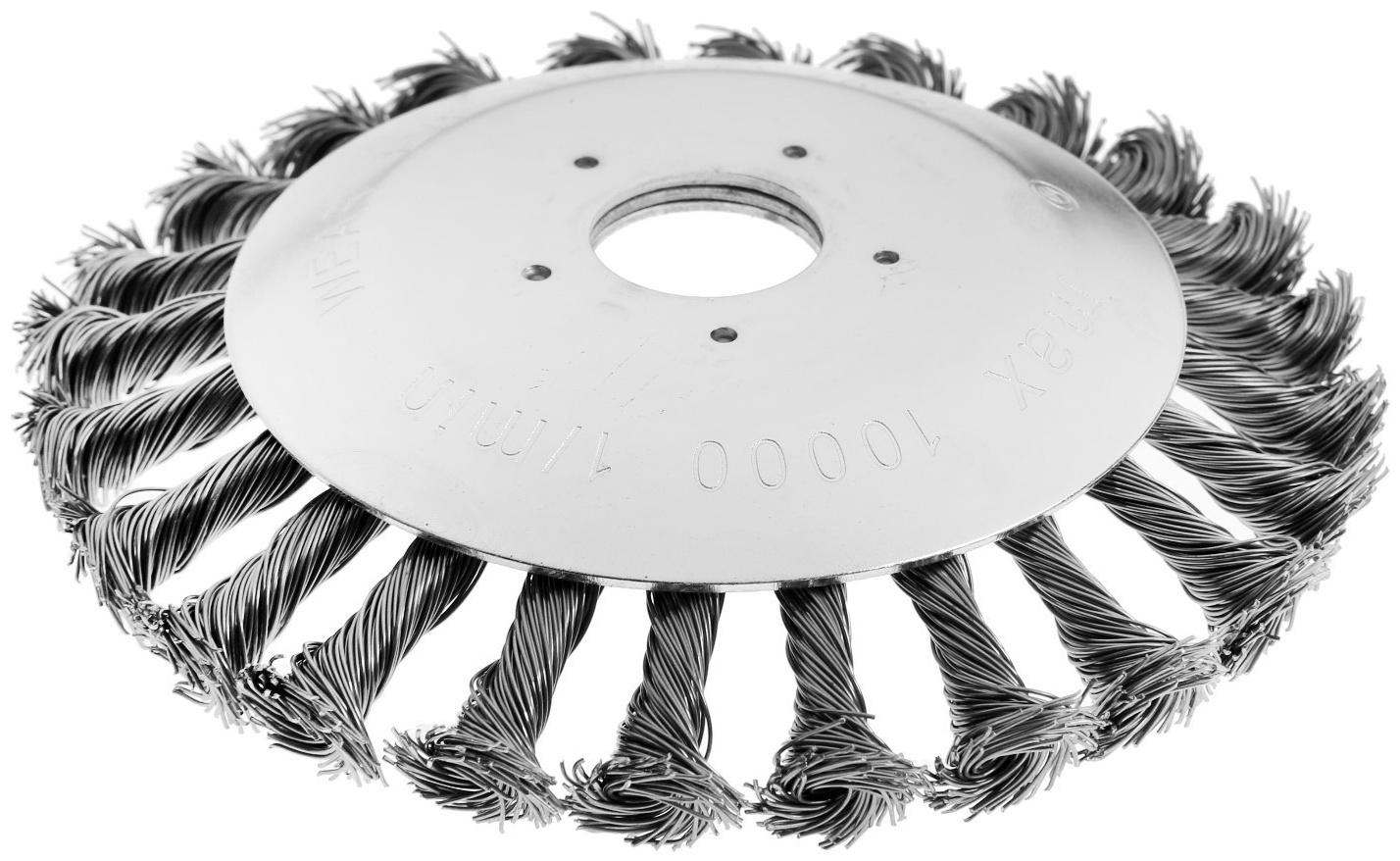 Щетка триммерная ТУНДРА, 150х25.4 мм, для зачистки швов тротуарной плитки