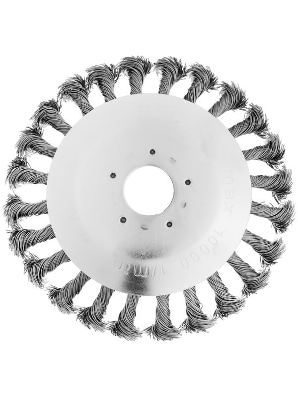 Щетка триммерная ТУНДРА, 150х25.4 мм, для зачистки швов тротуарной плитки