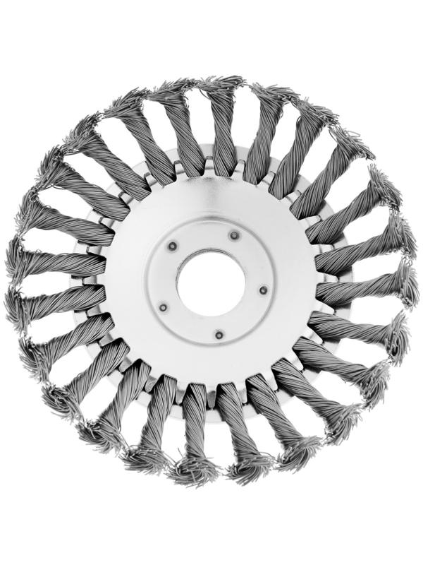 Щетка триммерная ТУНДРА, 150х25.4 мм, для зачистки швов тротуарной плитки