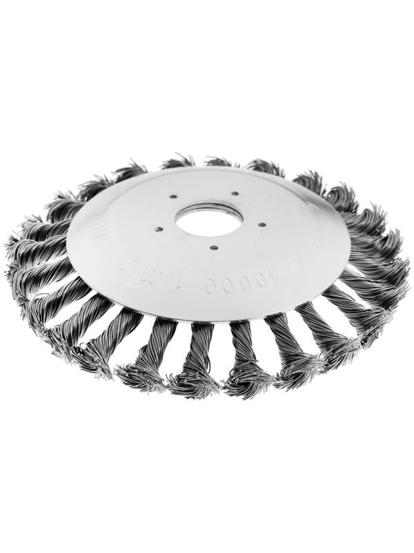 Щетка триммерная ТУНДРА, 150х25.4 мм, для зачистки швов тротуарной плитки