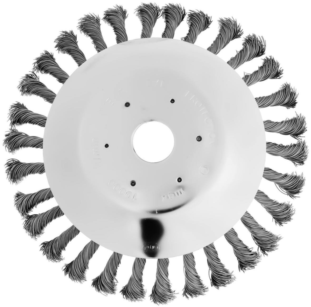 Щетка триммерная ТУНДРА, 200х25.4 мм, для зачистки швов тротуарной плитки