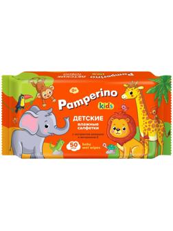 Влажные салфетки Pamperino Kids детские с ромашкой и витамином Е , 50 шт