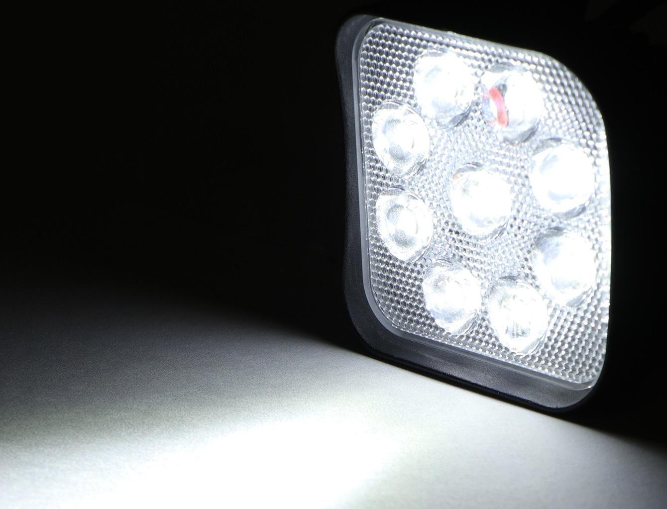 Светодиодная фара Вымпел WL-132F, ближний свет, корпус металл, 9 LED по кругу, 27 Вт