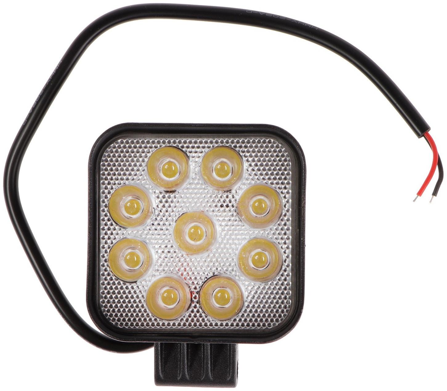 Светодиодная фара Вымпел WL-132F, ближний свет, корпус металл, 9 LED по кругу, 27 Вт