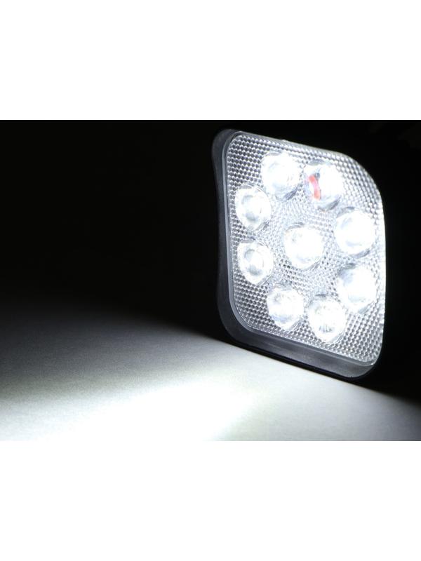 Светодиодная фара Вымпел WL-132F, ближний свет, корпус металл, 9 LED по кругу, 27 Вт