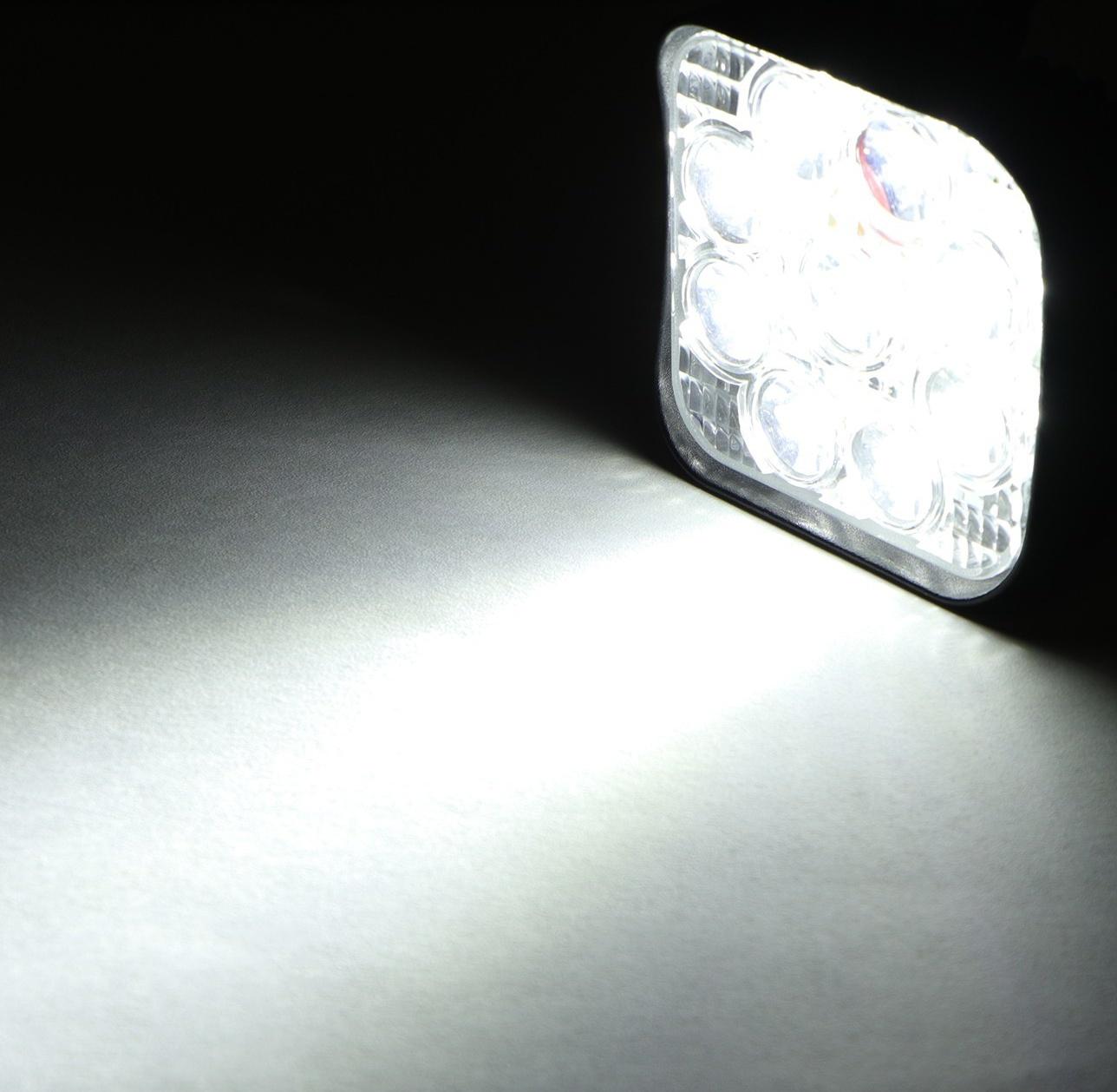 Светодиодная фара Вымпел WL-132S, дальний свет, корпус металл, 9 LED по кругу, 27 Вт