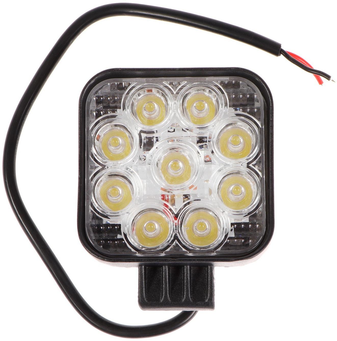 Светодиодная фара Вымпел WL-132S, дальний свет, корпус металл, 9 LED по кругу, 27 Вт