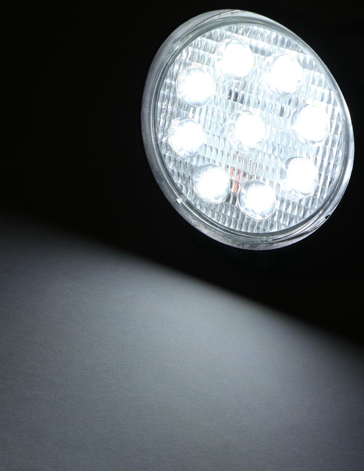 Светодиодная фара Вымпел WL-827F, ближний свет, корпус металл, 9 диодов