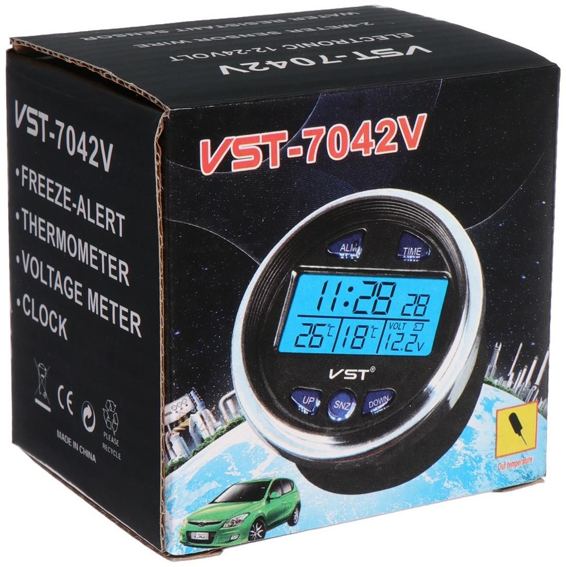 Часы-термометр Вымпел VST-7042V, круглые, d 60 мм