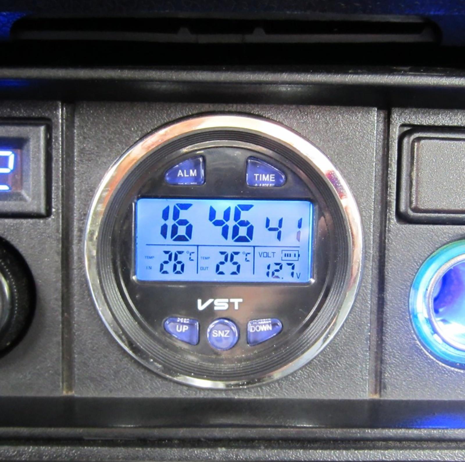 Часы-термометр Вымпел VST-7042V, круглые, d 60 мм