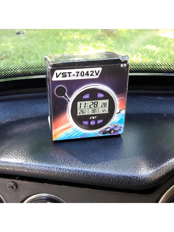 Часы-термометр Вымпел VST-7042V, круглые, d 60 мм