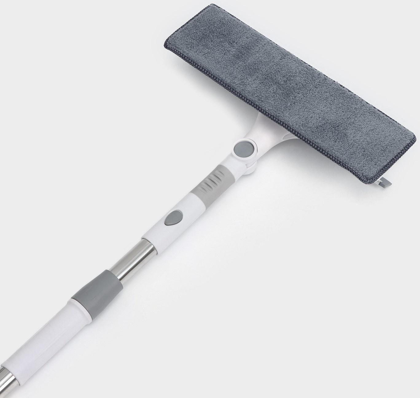 Окномойка с насадкой из микрофибры Raccoon, фиксатор, стальная телескопическая ручка, 28,5×8,5×85(135) см