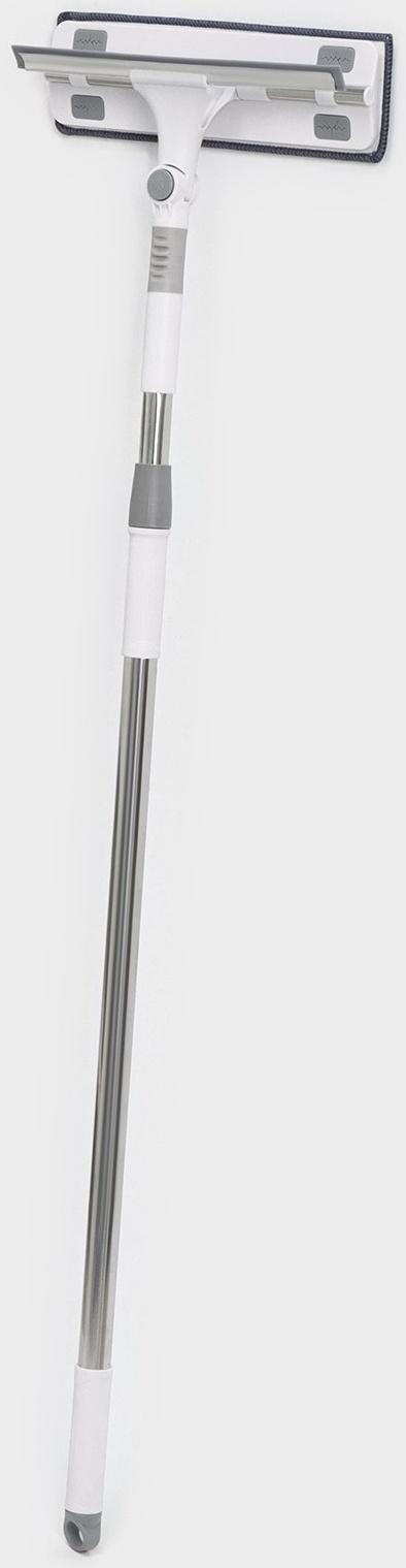 Окномойка с насадкой из микрофибры Raccoon, фиксатор, стальная телескопическая ручка, 28,5×8,5×85(135) см