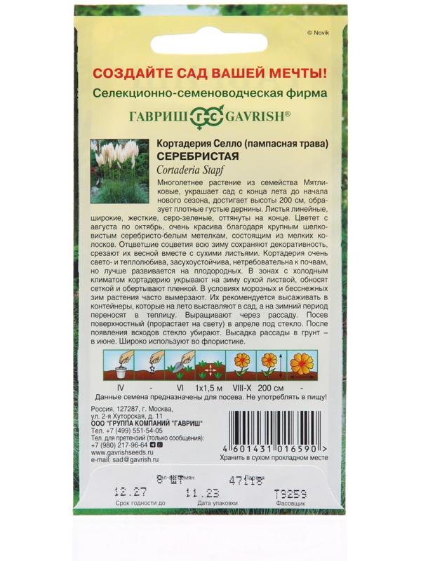 Семена Кортадерия Серебристая 