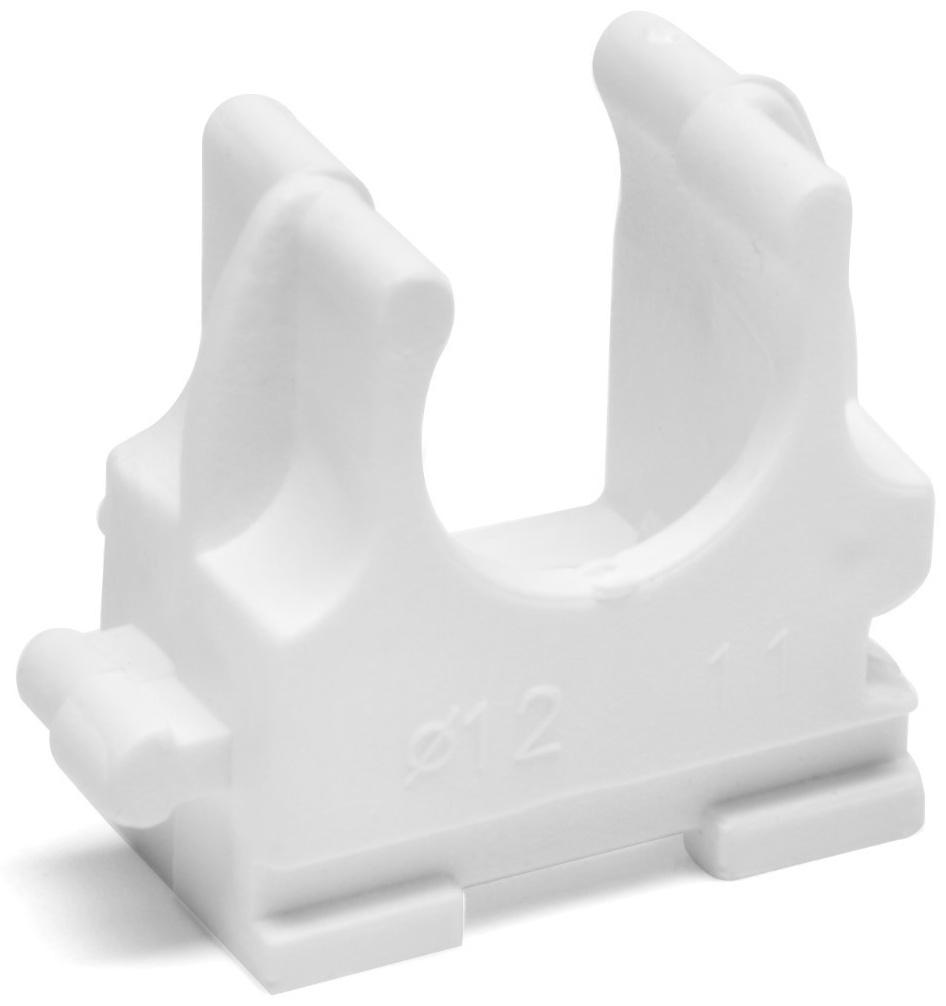 Клипса для труб 12 мм,цвет белый, 350 шт.