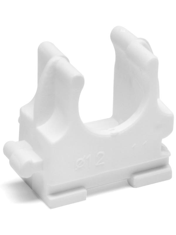 Клипса для труб 12 мм,цвет белый, 350 шт.