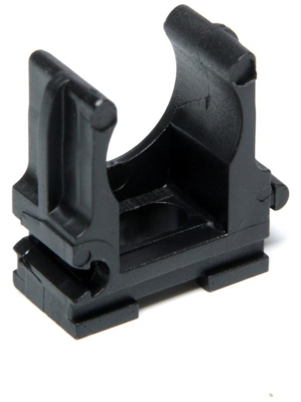 Клипса для труб 16 мм, цвет черный, 300 шт.