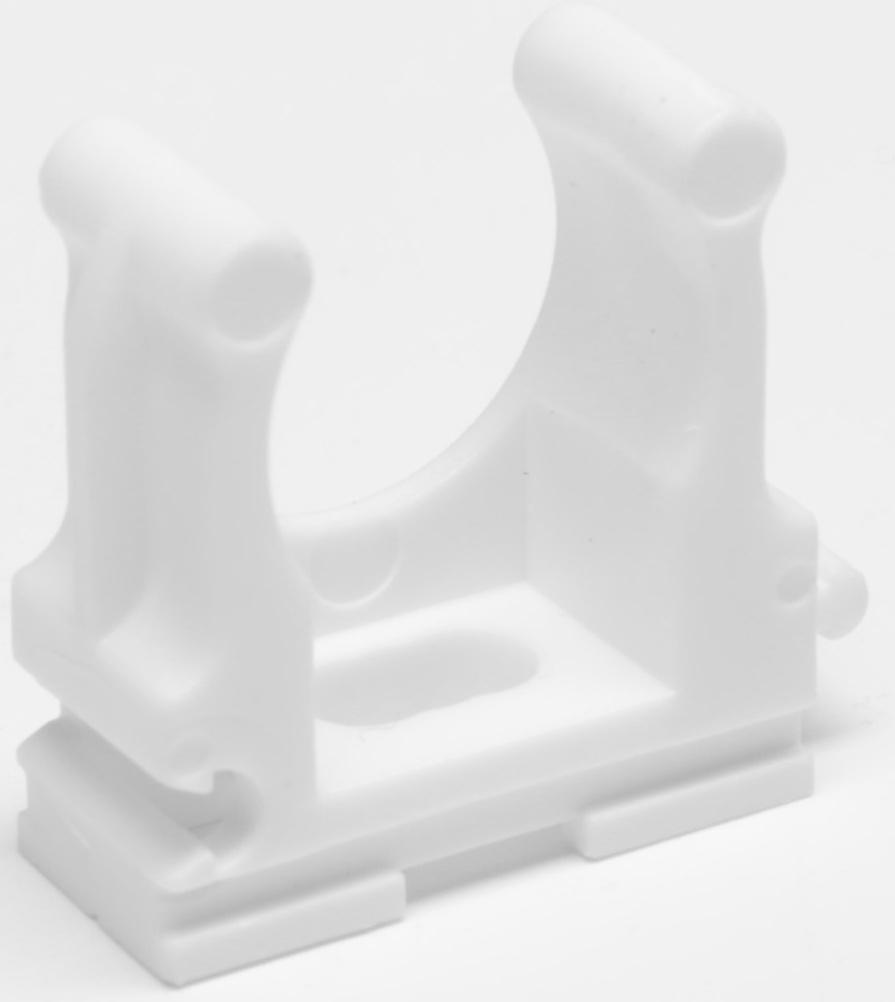 Клипса для труб 20 мм, цвет белый, 250 шт.