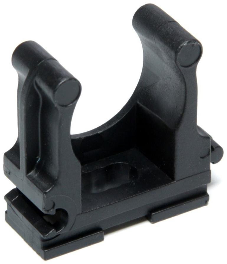 Клипса для труб 20 мм, цвет черный, 250 штчерная