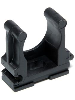 Клипса для труб 20 мм, цвет черный, 250 штчерная