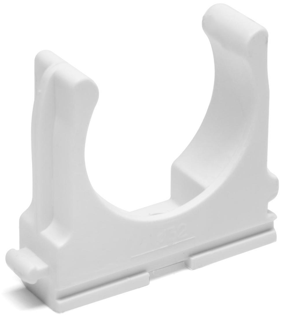 Клипса для труб 32 мм, цвет белый, 150 шт.