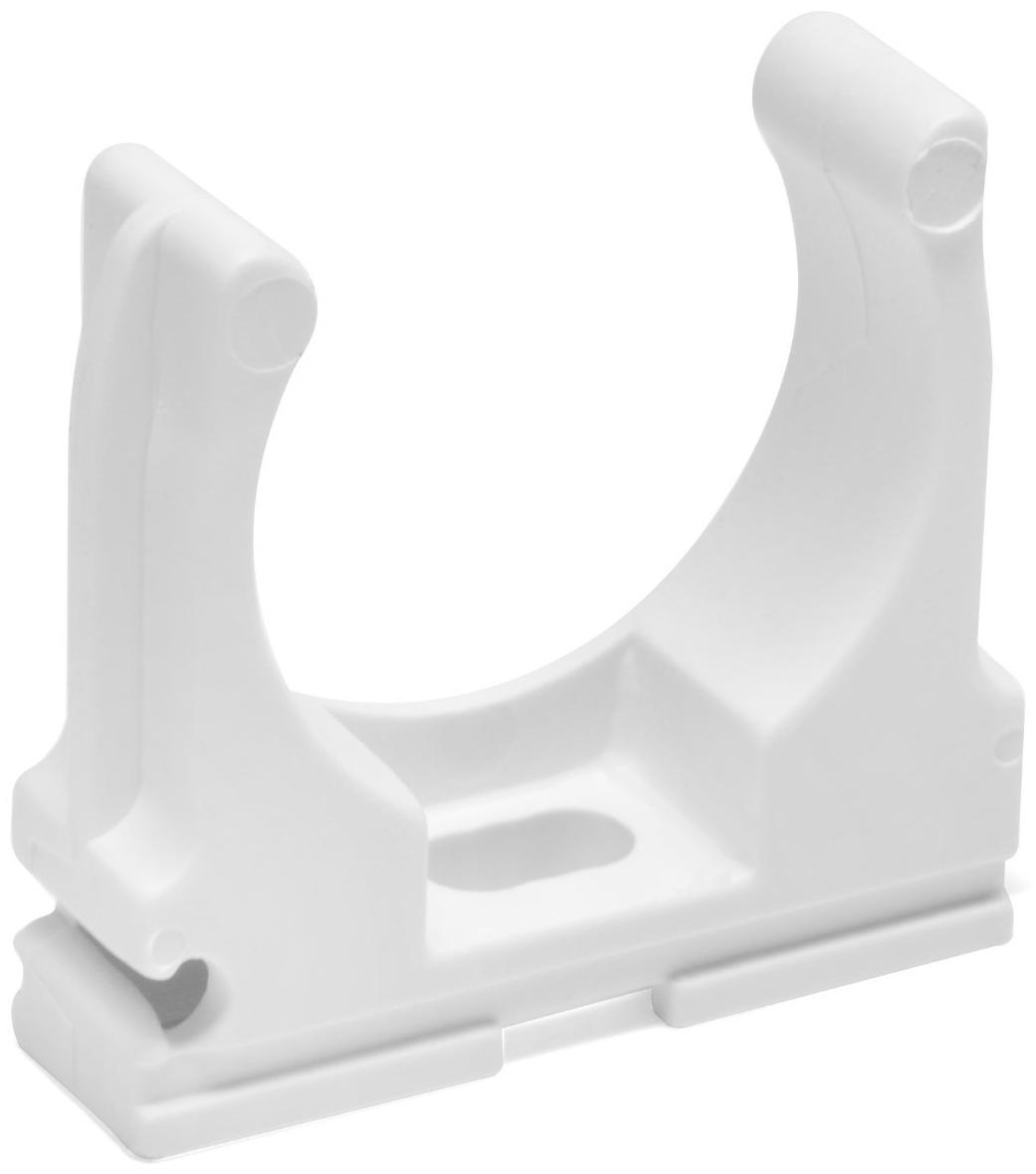 Клипса для труб 32 мм, цвет белый, 150 шт.