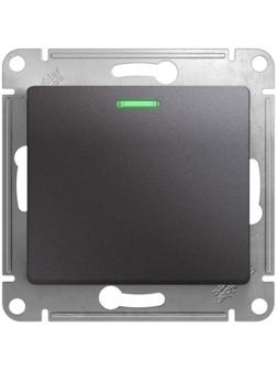 Переключатель проходной SchE GSL001363 Glossa, 1 клавиша, СП, 10А, IP20, графит