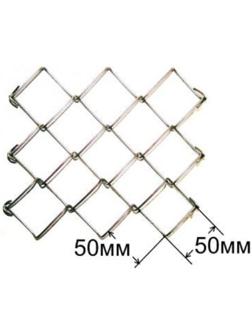 Сетка-рабица ячейка 50х50 мм, толщина 1,6мм, без покрытия (размер рулона 2,0х10м)