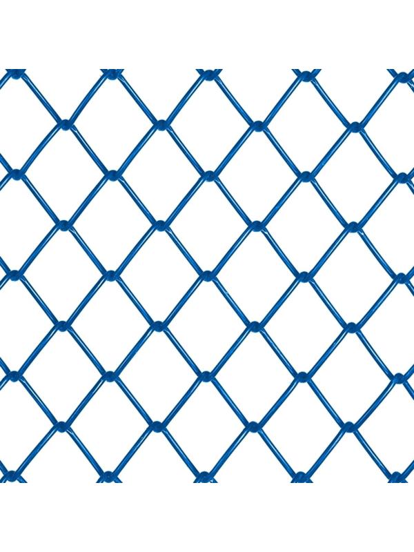 Сетка-рабица ячейка 50х50мм, толщина 2,6мм, с полимерным покрытием, синяя (рулон 1,5х10м)
