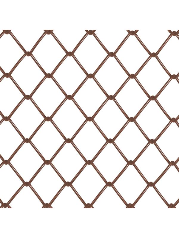 Сетка-рабица ячейка 50х50мм, толщина 2,6мм, с полимерным покрытием, коричневая (рулон1,5х10м)
